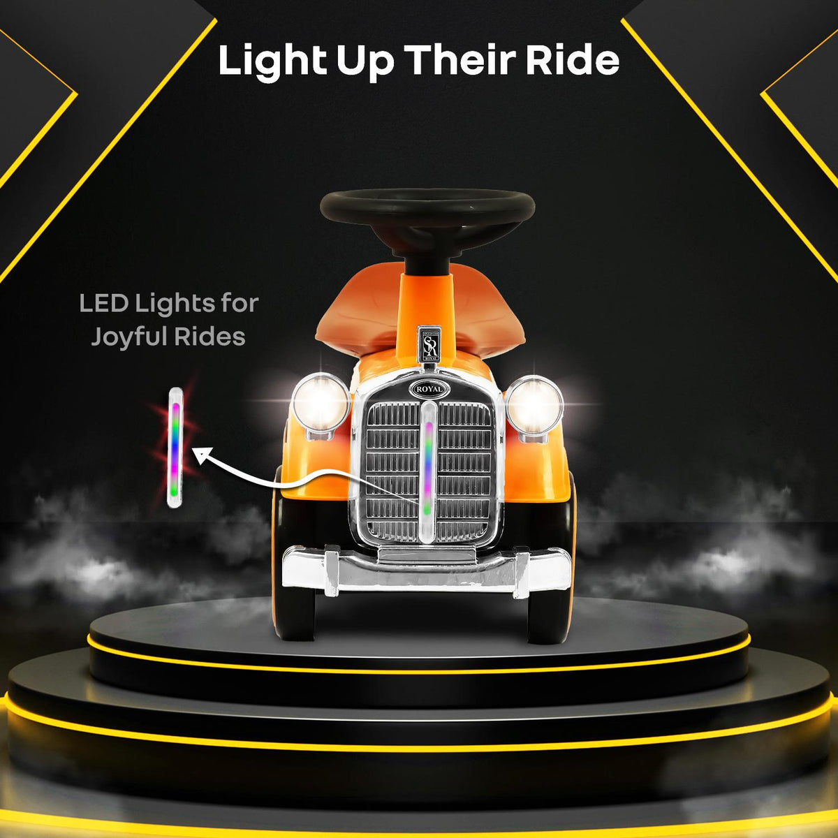 Speedster Royal Ride On Car for Kids - Orange Brown