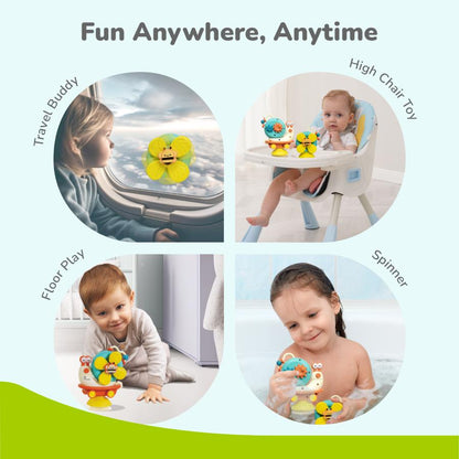 Orapple Spinster – 5-in-1 Multi-Activity Toy for Kids Rattle Toy for Babies - Orange Cream