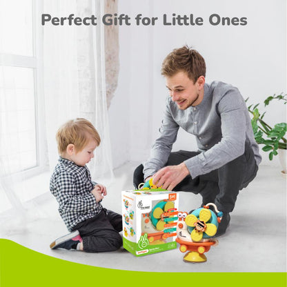 Orapple Spinster – 5-in-1 Multi-Activity Toy for Kids Rattle Toy for Babies - Orange Cream
