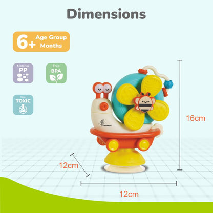 Orapple Spinster – 5-in-1 Multi-Activity Toy for Kids Rattle Toy for Babies - Orange Cream