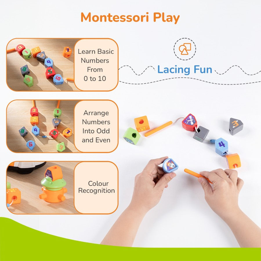 Orapple Astro Multi-Functional Shape Sorter Toy for Kids - White Multi