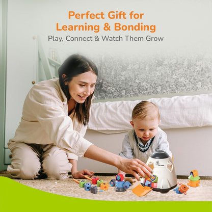Orapple Astro Multi-Functional Shape Sorter Toy for Kids - White Multi