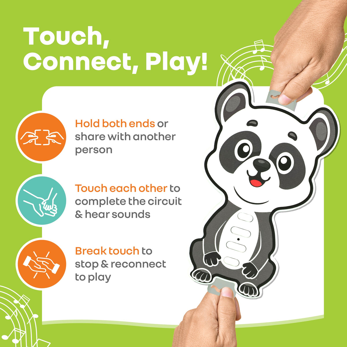 Orapple Tap N Play Musical Learning Toy with 4 Fun Modes Toy for Kids 2+ Years - Panda