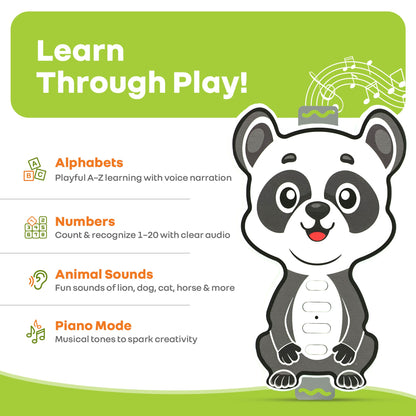 Orapple Tap N Play Musical Learning Toy with 4 Fun Modes Toy for Kids 2+ Years - Panda