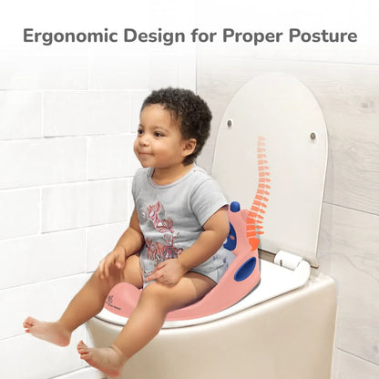 Minimo Teddy Toilet Seats Happy And Comfy Potty Training Seat For Baby - Peach Blue