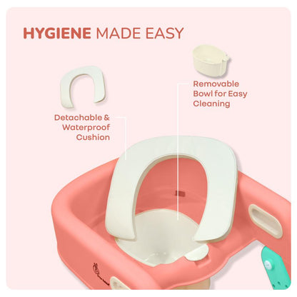 Hilltop Booster 2-In-1 Baby Potty Seat & Step Stool - Peach Green