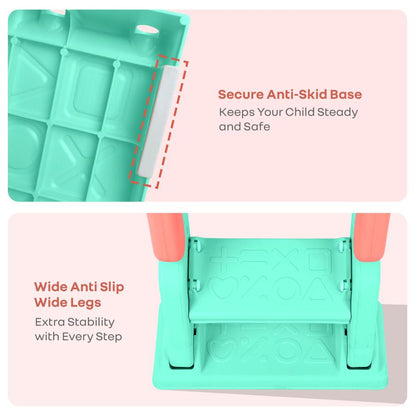Hilltop Booster 2-In-1 Baby Potty Seat & Step Stool - Peach Green