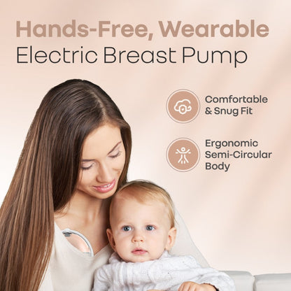 Lactella Bliss Electric Wearable Breast Pump with 4 Modes & 9 Levels - Peach