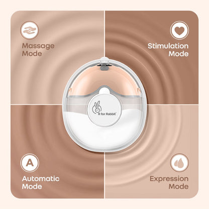 Lactella Bliss Electric Wearable Breast Pump with 4 Modes & 9 Levels - Peach