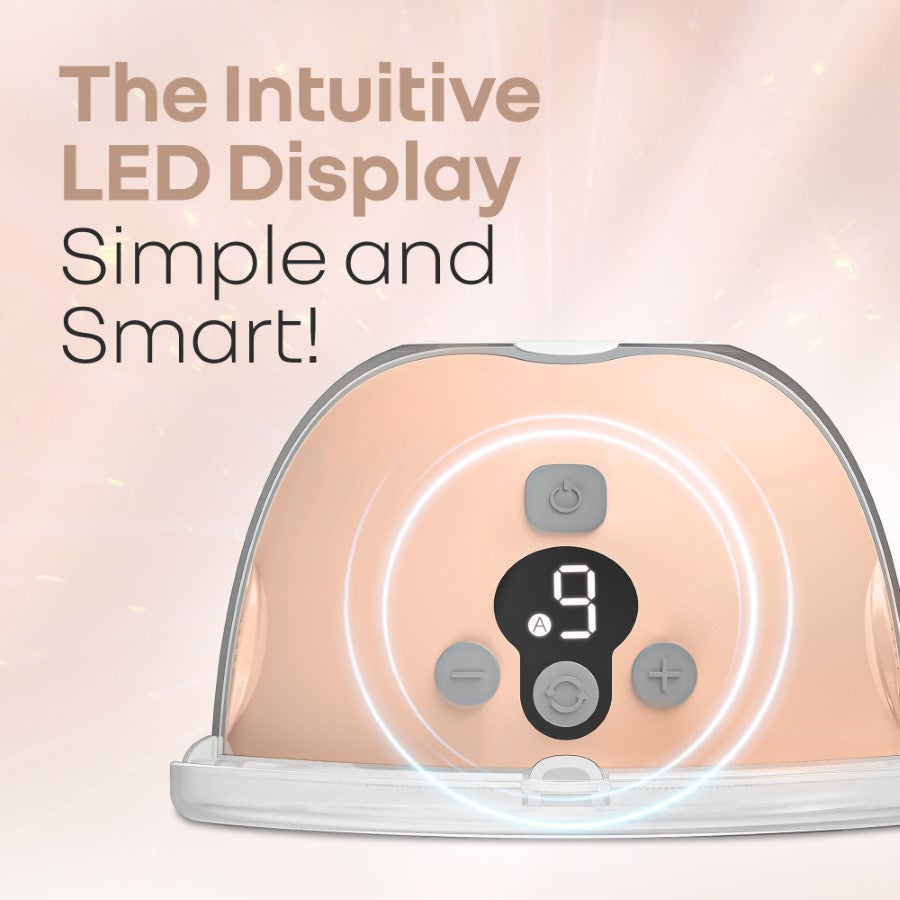Lactella Bliss Electric Wearable Breast Pump with 4 Modes & 9 Levels - Peach