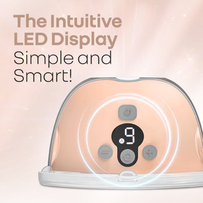 Lactella Bliss Electric Wearable Breast Pump with 4 Modes & 9 Levels - Peach