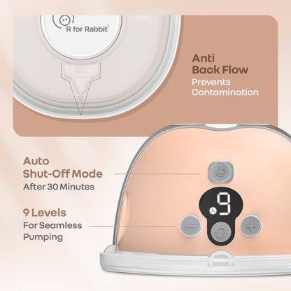 Lactella Bliss Electric Wearable Breast Pump with 4 Modes & 9 Levels - Peach