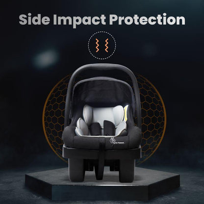 Picaboo Grand 4 In 1 Multipurpose Baby Carry Cot Cum Car Seat - Black Grey