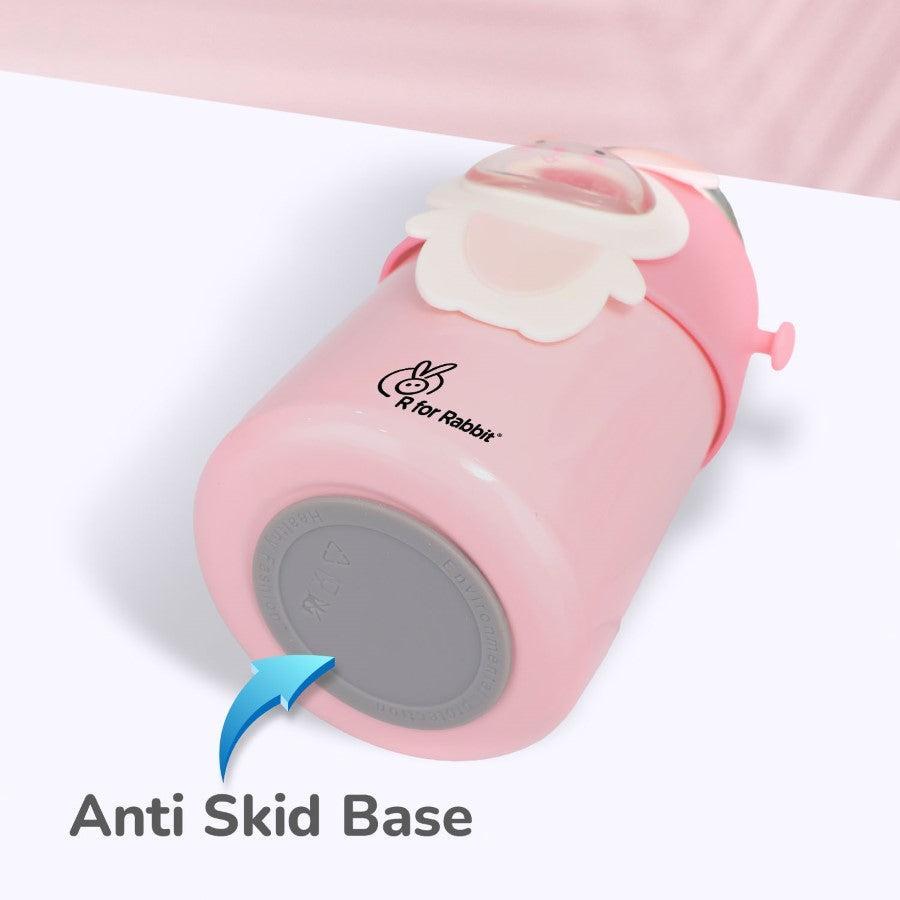 Steebo Zoobie Stainless Steel Sipper Feeding Bottle for Kids 550ml - Pink Bunny