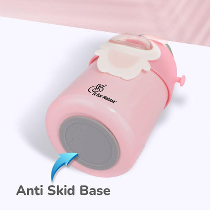 Steebo Zoobie Stainless Steel Sipper Feeding Bottle for Kids 550ml - Pink Bunny