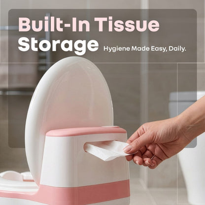 Little Grownup Tunes Musical Potty Seat For Toddlers With Cushion - Pink White