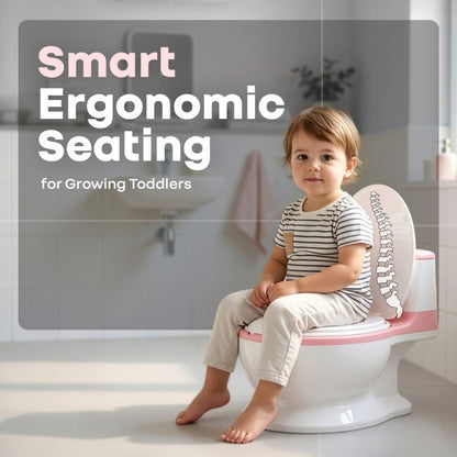 Little Grownup Tunes Musical Potty Seat For Toddlers With Cushion - Pink White