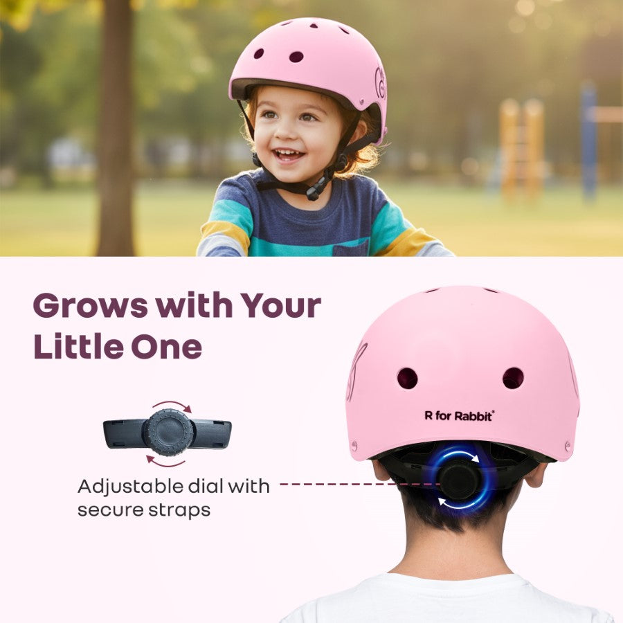 Safe Play Best Kids Safety Helmet - Trusted EN1078 Certified Helmet for Kids with Shock-Absorbing EPS Foam 5-13 Years - Pink