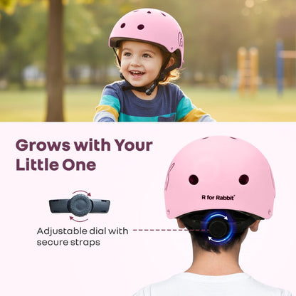 Safe Play Best Kids Safety Helmet - Trusted EN1078 Certified Helmet for Kids with Shock-Absorbing EPS Foam 5-13 Years - Pink