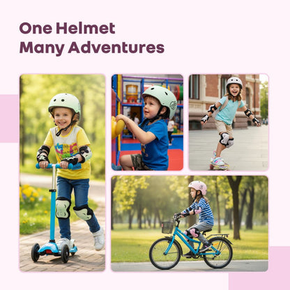 Safe Play Best Kids Safety Helmet - Trusted EN1078 Certified Helmet for Kids with Shock-Absorbing EPS Foam 5-13 Years - Pink