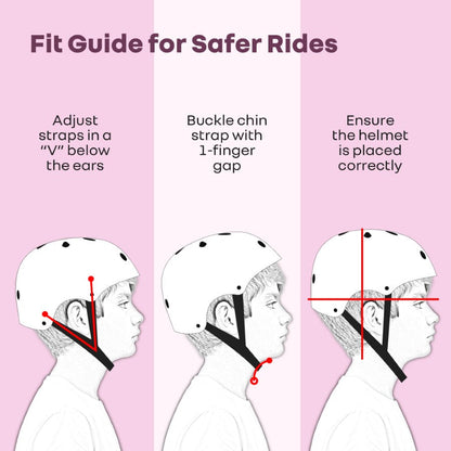 Safe Play Best Kids Safety Helmet - Trusted EN1078 Certified Helmet for Kids with Shock-Absorbing EPS Foam 5-13 Years - Pink