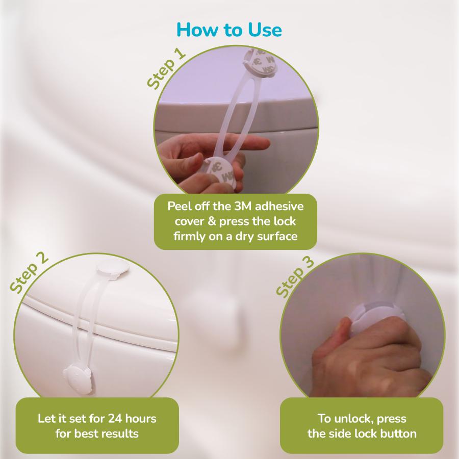 Protector Plus Cabinet Locker Child Safety Cabinet Lock (Pack of 2) - White