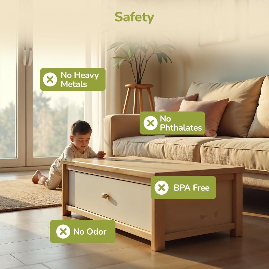 Protector Plus Corner Cushion Guard BPA-Free Baby Safety Corners - White