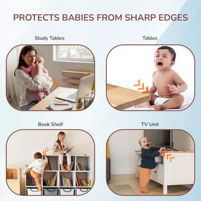 Protector Plus Safe-Edge Cushion Guards Baby Edge Protector With Long-Lasting 3M Adhesive - White