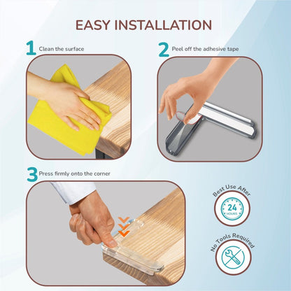 Protector Plus Safe-Edge Cushion Guards Baby Edge Protector With Long-Lasting 3M Adhesive - White
