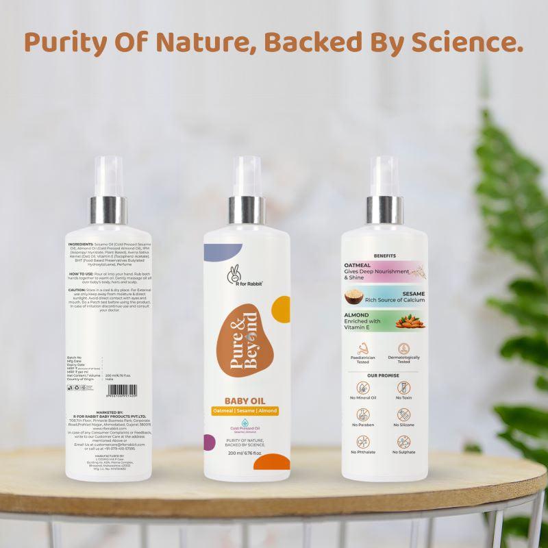 Pure & Beyond Cold Pressed Almond & Seasame Oil for Hair & Massage