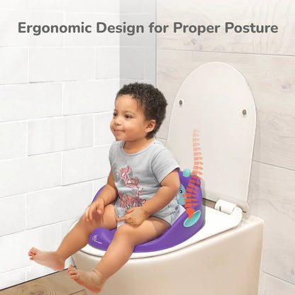 Minimo Teddy Toilet Seats Happy And Comfy Potty Training Seat For Baby - Purple Green