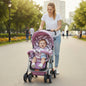 Lollipop Lite Stroller Travel Friendly, Easy To Fold, Reversible Handle, Wheel Lock, Adjustable Leg Rest - Purple
