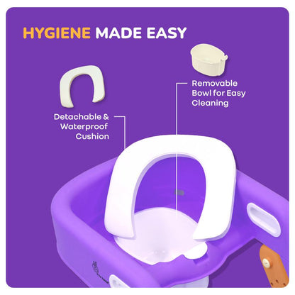 Hilltop Booster 2-In-1 Baby Potty Seat & Step Stool - Purple Orange