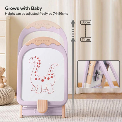 Little Genius Candy Duo - Set of Kids Activity Board & Chair - Purple