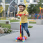 Road Runner Scooter For Kids - PU LED Wheels, 4 Level Height Adjustment, Anti Slip Deck, Safety Certified, 3-Wheel scooter, Easy use, 3-7years - Red