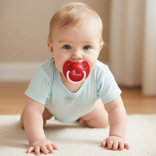 Tusky Pacifier Size M Ultra Light Soft Silicone Nipple - Red