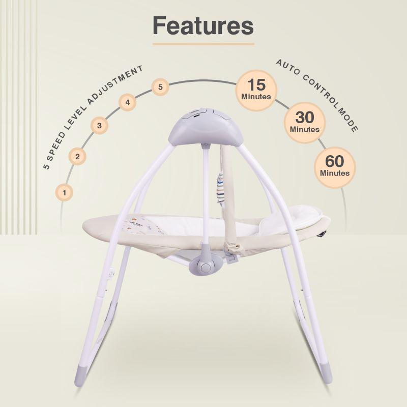 Snicker Automatic Baby Swing - Beige