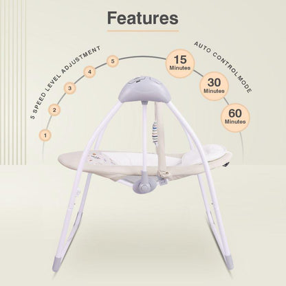 Snicker Automatic Baby Swing - Beige