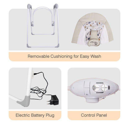 Snicker Automatic Baby Swing - Beige