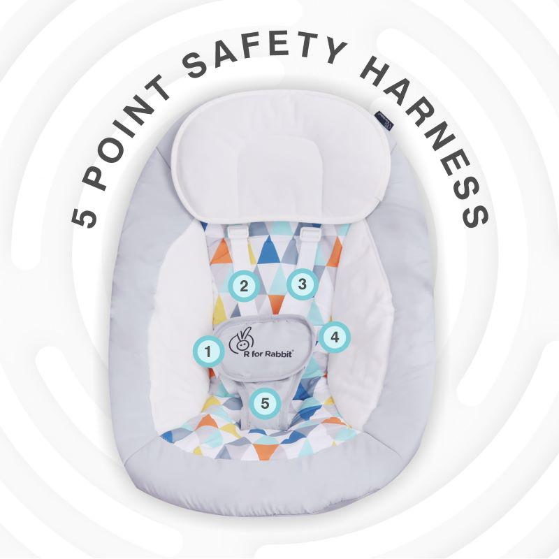 Snicker Automatic Baby Swing - Grey Multi