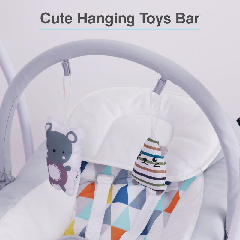 Snicker Automatic Baby Swing - Grey Multi