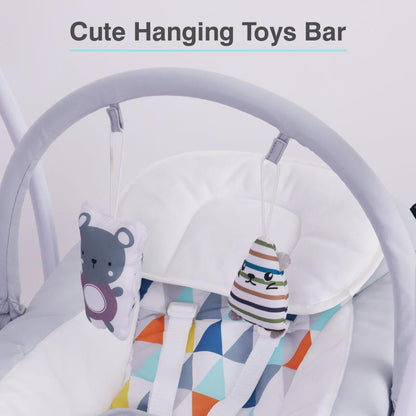Snicker Automatic Baby Swing - Grey Multi