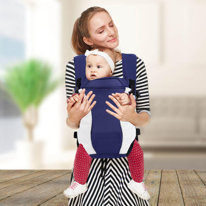 Chubby Cheeks Baby Carrier Suitable For 6-24 Month Babies (0-15 Kgs), Carry In 3 Ways - Royal Blue