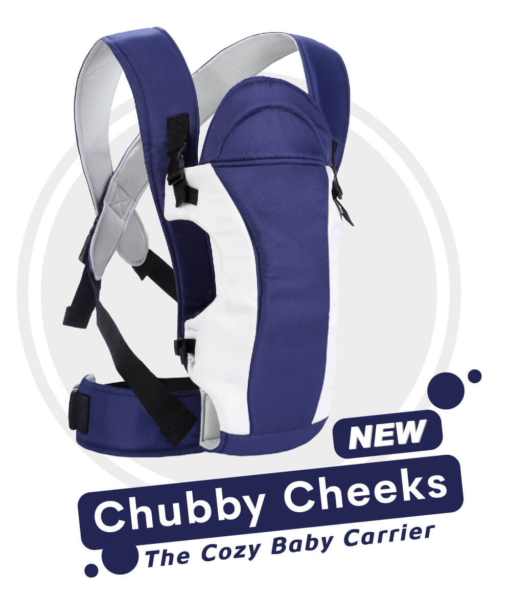 Chubby Cheeks Baby Carrier Suitable For 6-24 Month Babies (0-15 Kgs), Carry In 3 Ways - Royal Blue