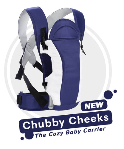 Chubby Cheeks Baby Carrier Suitable For 6-24 Month Babies (0-15 Kgs), Carry In 3 Ways - Royal Blue