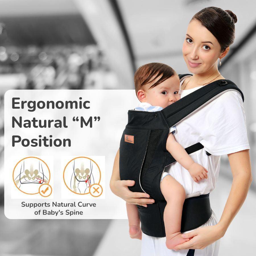 Comfy Hug Ergo 2-in-1 Baby Carrier - Black