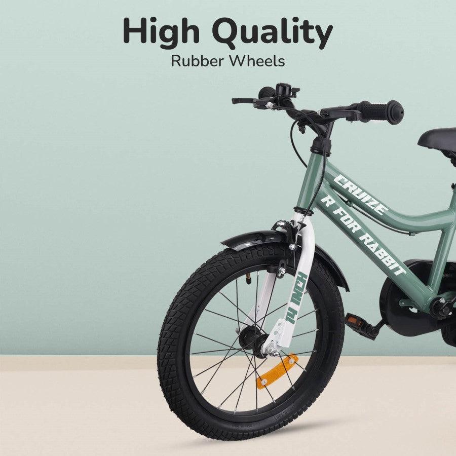 Cruize Bicycle For Kids 14 Inch With 90% Plug N Play Installation - Olive Green