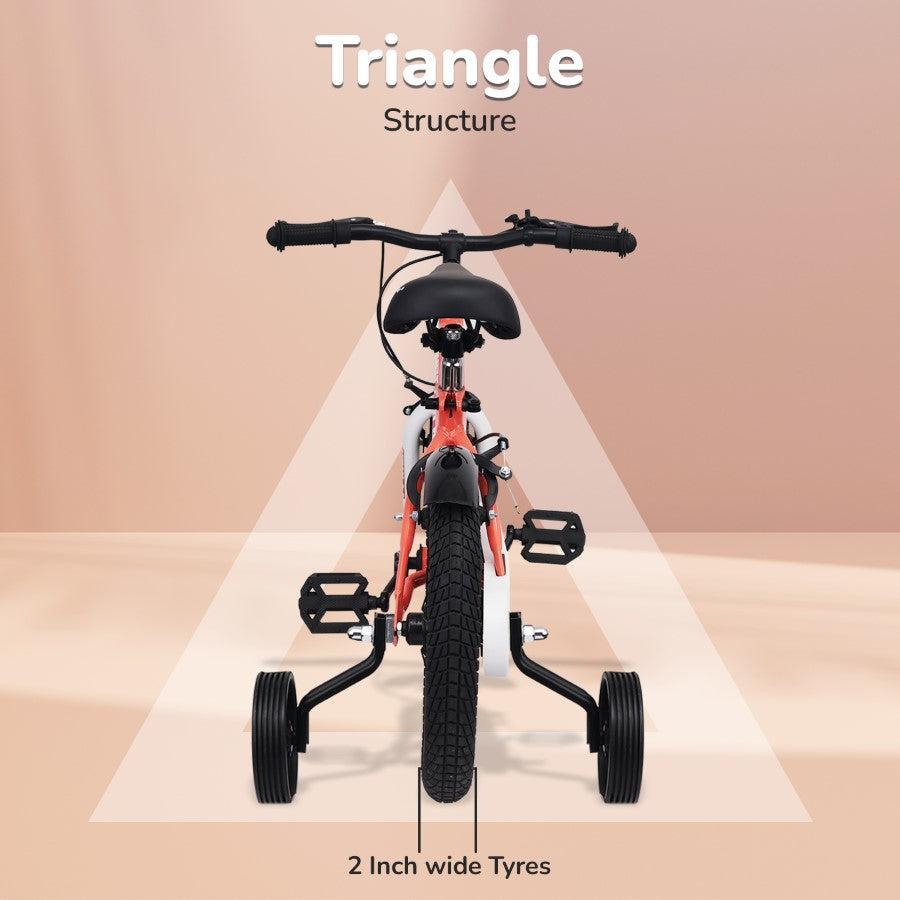 Cruize Bicycle For Kids 14 Inch With 90% Plug N Play Installation - Peach