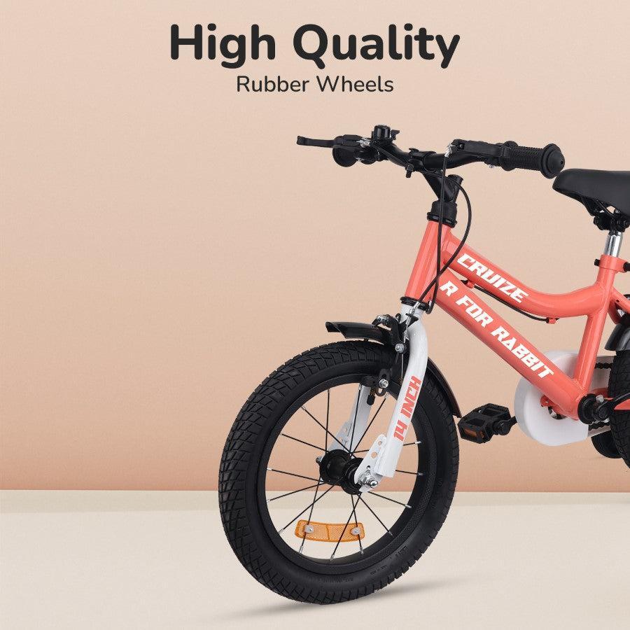 Cruize Bicycle For Kids 14 Inch With 90% Plug N Play Installation - Peach
