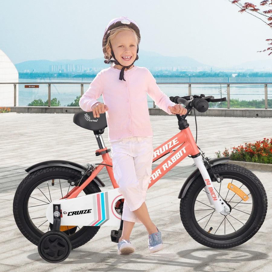 Cruize Bicycle For Kids 14 Inch With 90% Plug N Play Installation - Peach